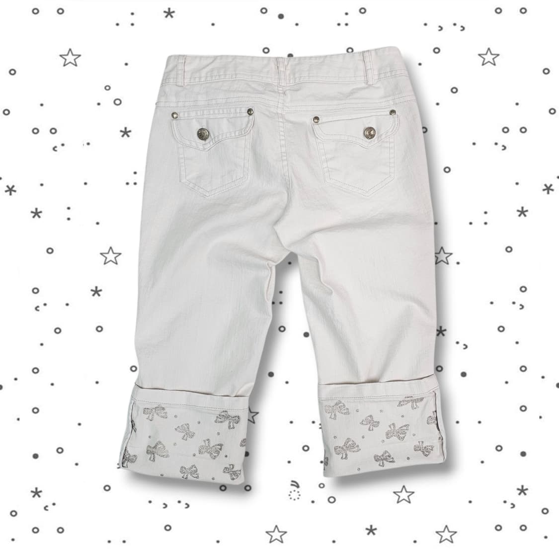  VTG 화이트 민트 카프리 팬츠 상품이미지7