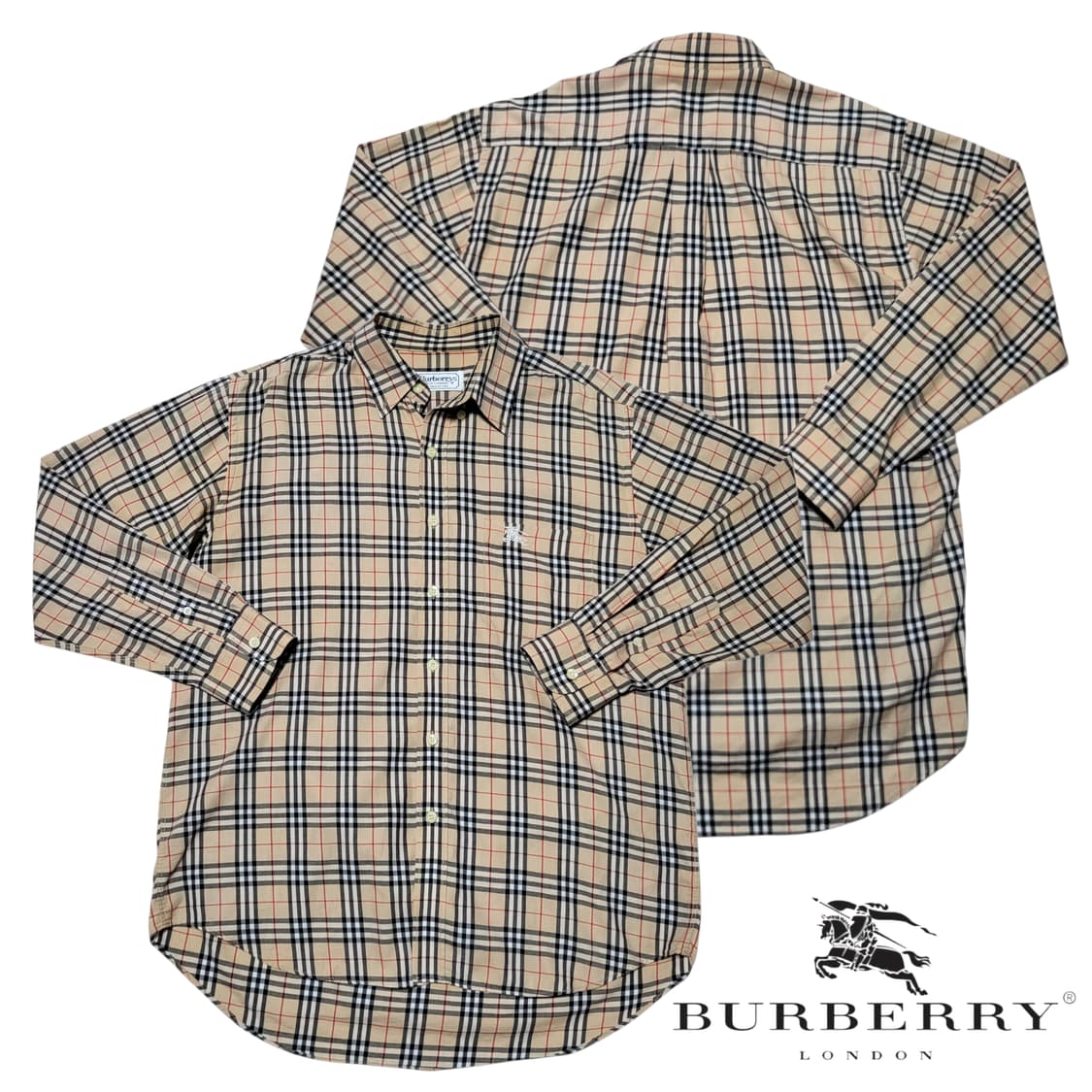 (M) 버버리 체크셔츠 빈티지 버버리셔츠 노바체크 상품이미지1