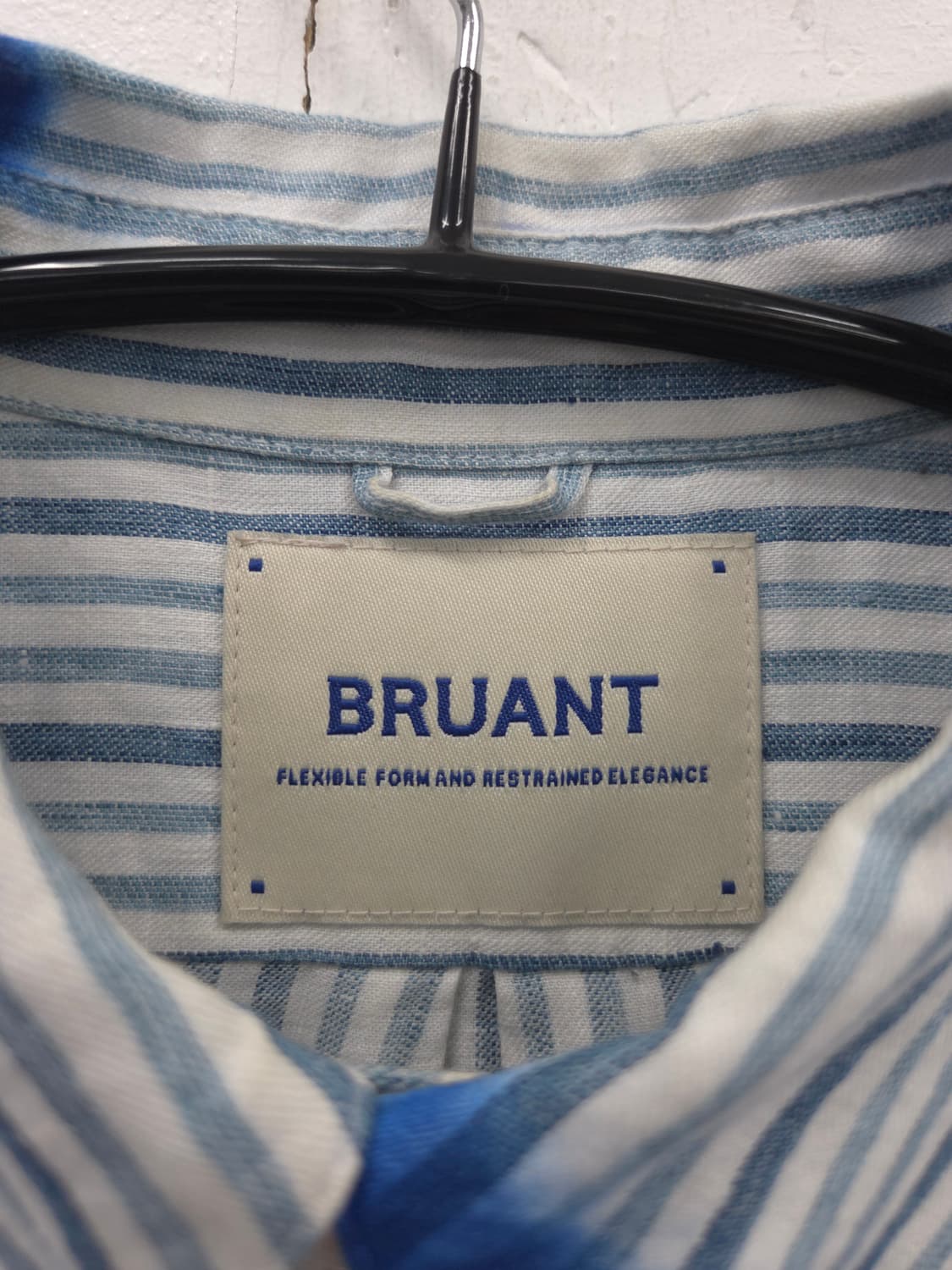 OS 브루앙 BRUANT 린넨 블루 스트라이프 셔츠 상품이미지2