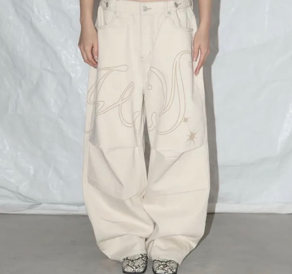 팬시클럽 엔젤 빈티지 워싱 핀턱팬츠   상품이미지1