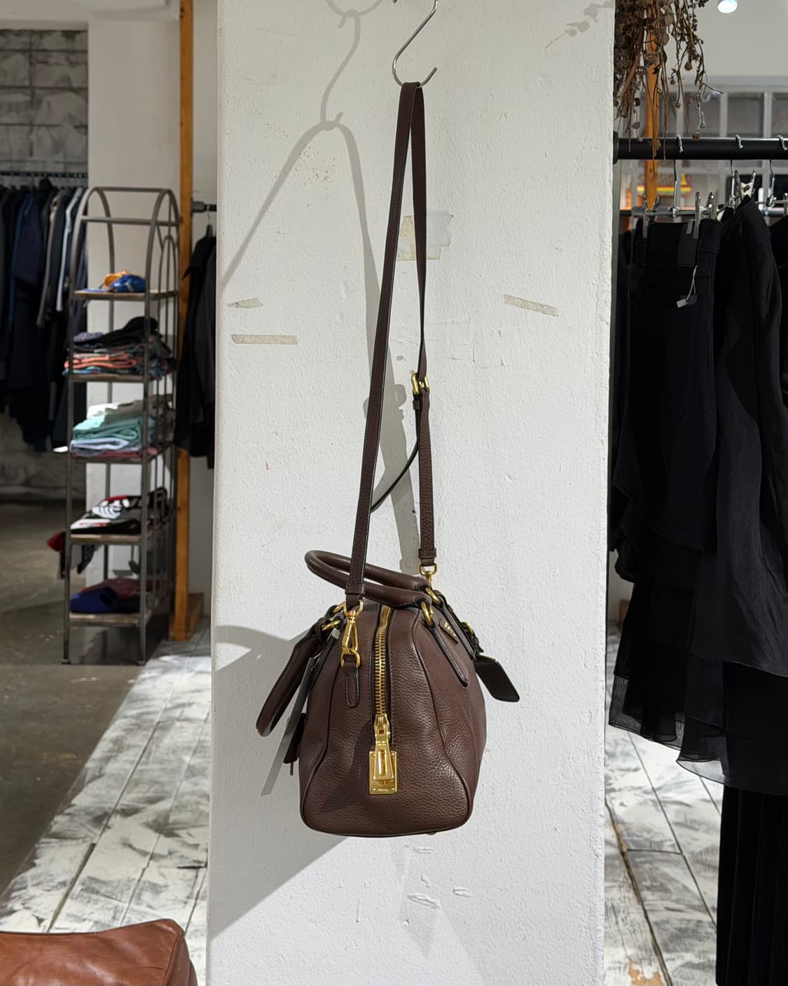 프라다 브라운 비텔로다이노 투웨이 숄더백 상품이미지3