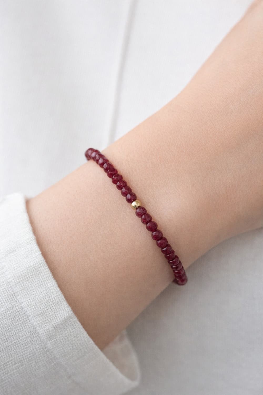 탄생석팔찌| 1월 탄생석| 컷팅 가넷 3mm 원석 팔찌 상품이미지4