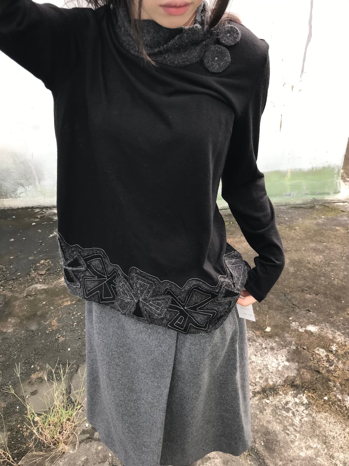 빈티지 블랙 롱슬리브 상품이미지2