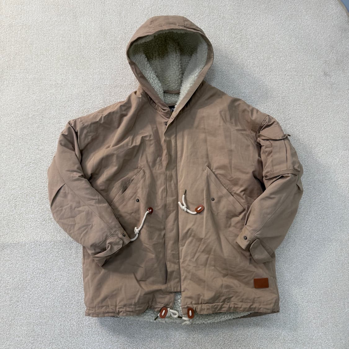 M 자라 포우 시어링 콤비 파카 0210T 상품이미지1