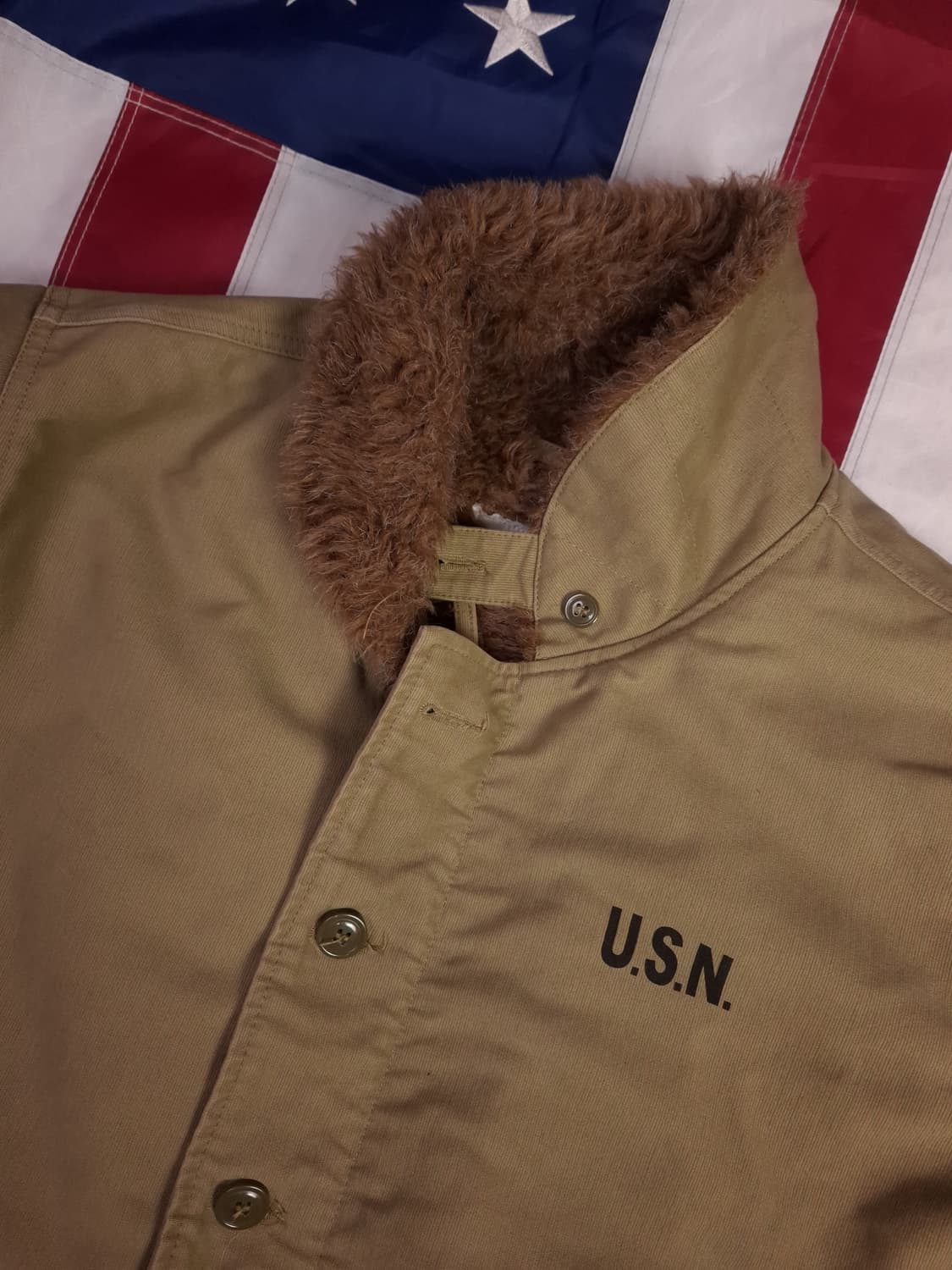 미해군 밀리터리 복각 N-1 덱자켓 상품이미지2