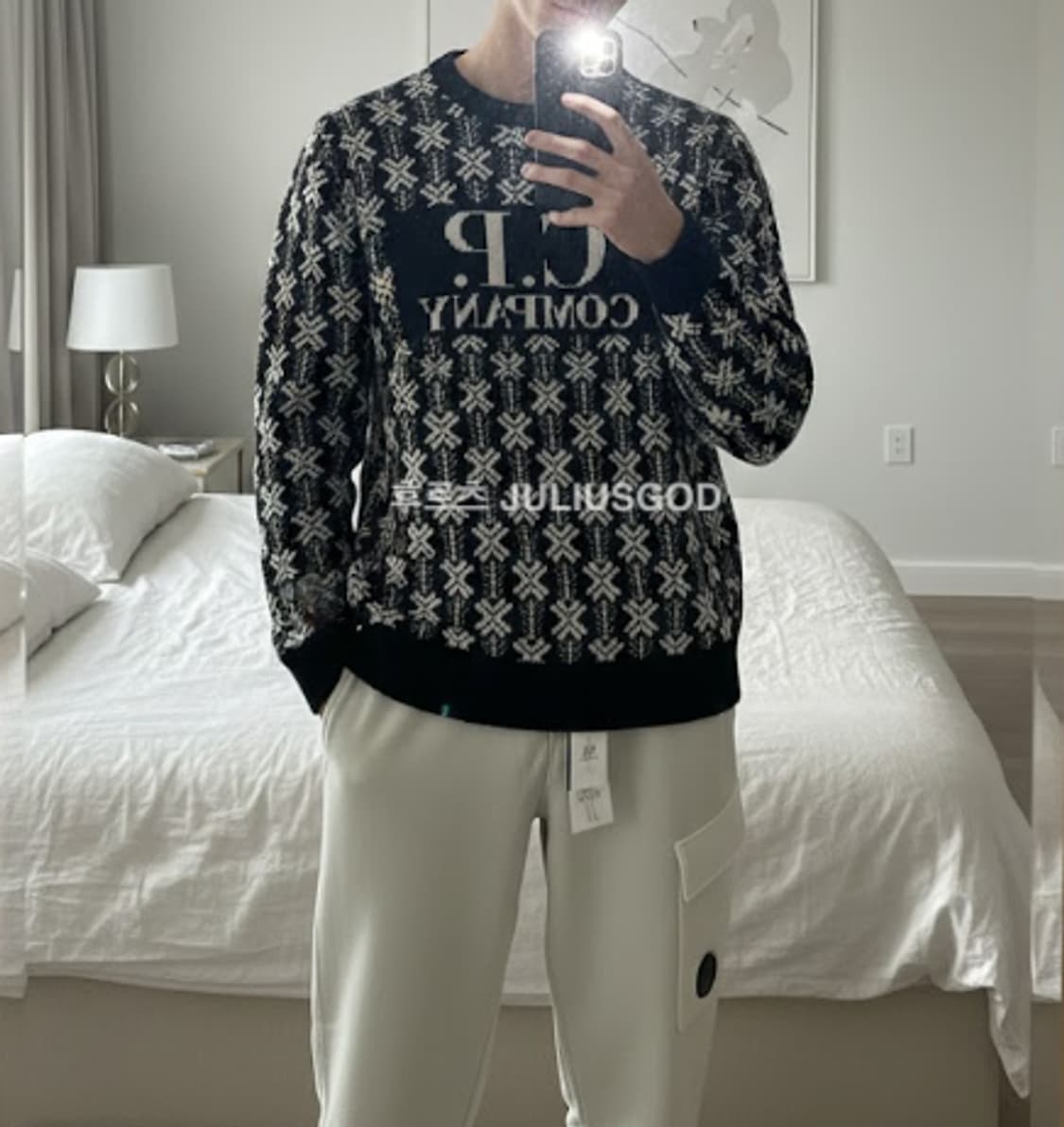 [115/새제품] CP COMPANY 씨피컴퍼니 자카드 버진 울 니트 상품이미지1