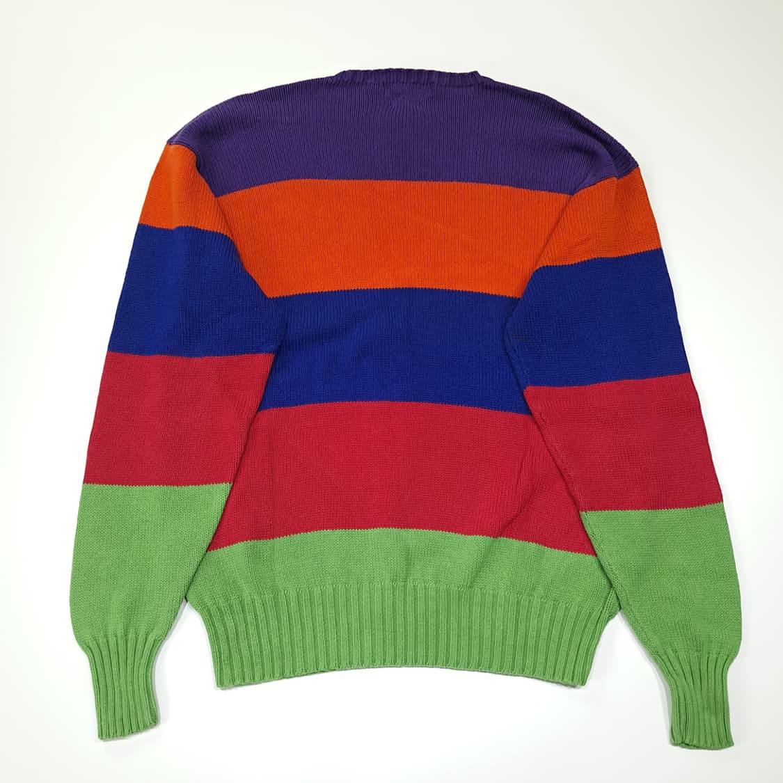 CL024 L 폴로 랄프로렌 90s 레인보우 블록 멀티 스트라이프 라운 상품이미지6