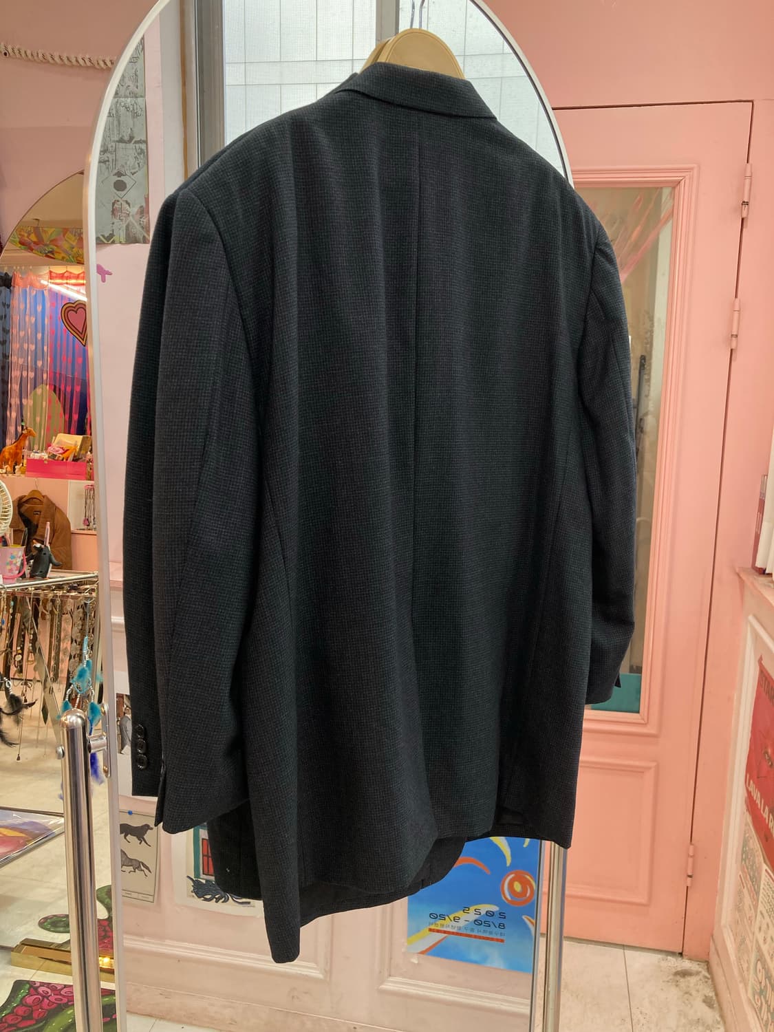 블랙 오버핏 블레이저 자켓 상품이미지4