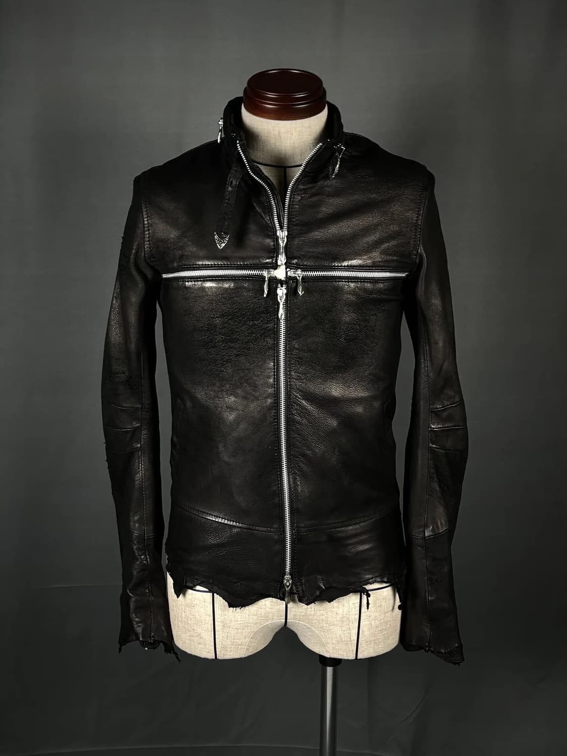 14th addiction cross zip leather jacket 상품이미지1