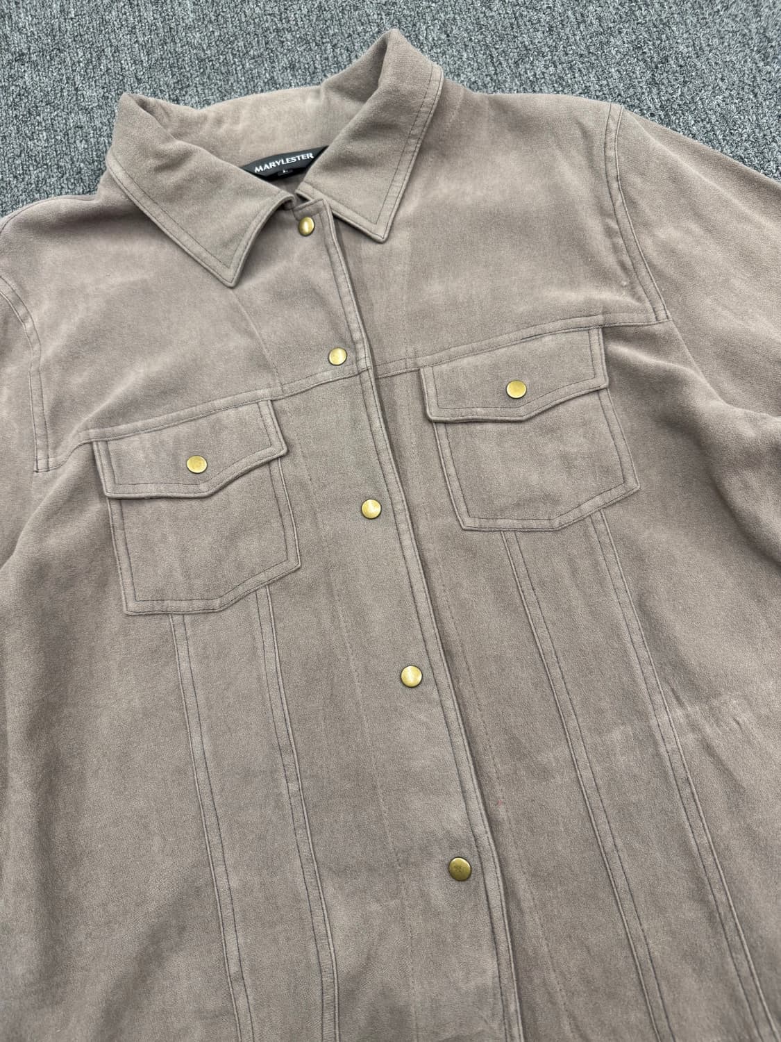 L)MARYLESTER 빈티지 스웨이드 셔츠 자켓 상품이미지2