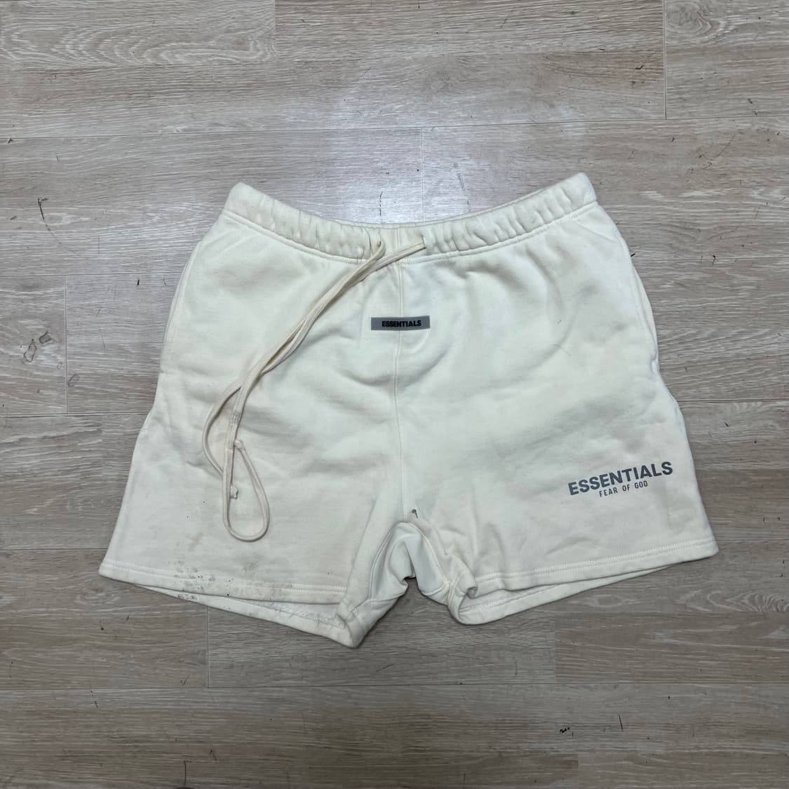 피어오브갓 에센셜 기모 트레이닝 하프 스웻팬츠 반바지 [아이보리] S 상품이미지1