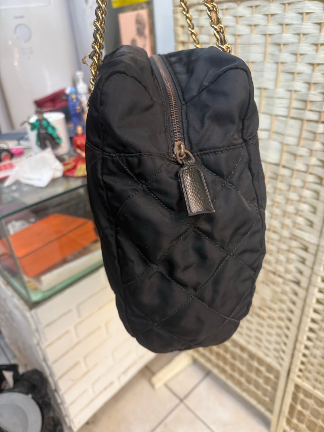 정품 프라다 나일론 퀄팅 체인 숄더백 팝니다 상품이미지5