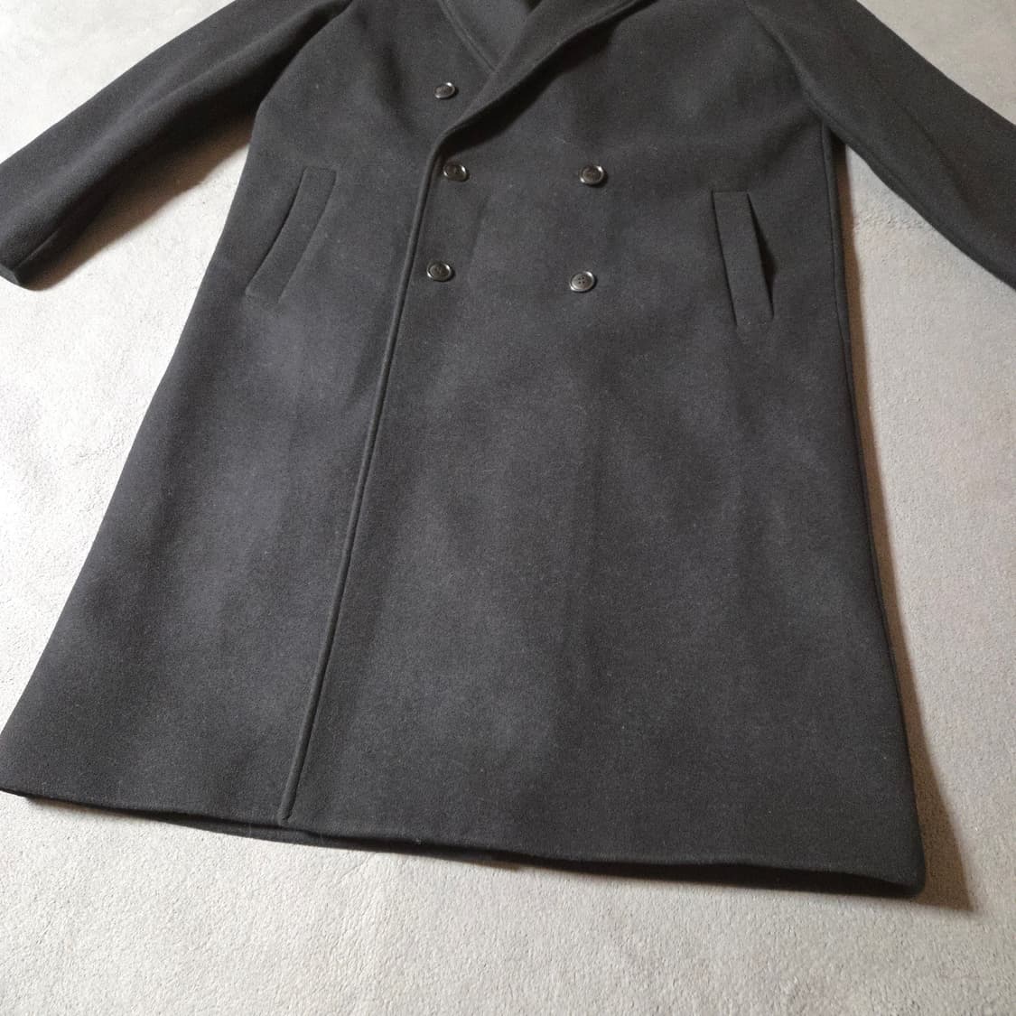 쿠어 MTR 오버핏 더블 롱 코트 L 블랙 상품이미지6