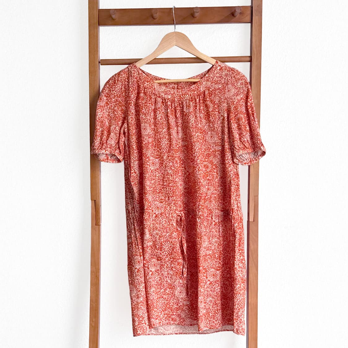 귤빛 잔꽃 코튼 원피스 상품이미지4