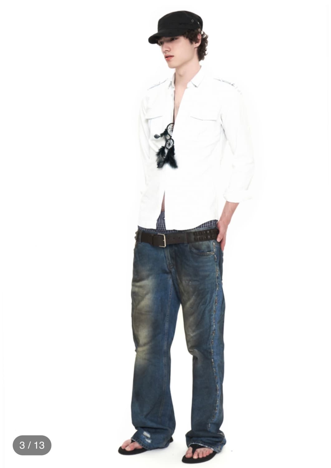 604서비스 비즈 디스트레스 데님 상품이미지1