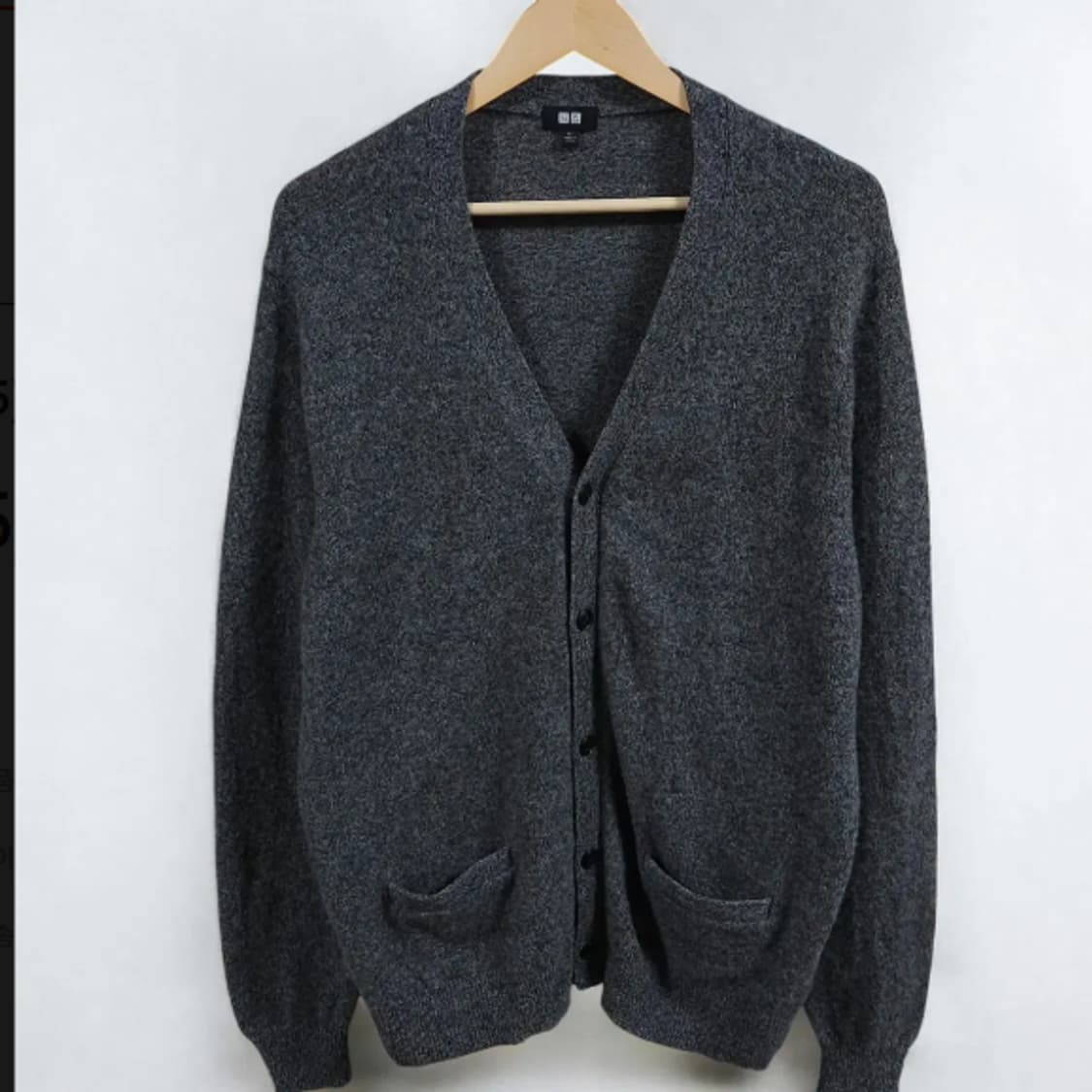 105)유니클로 울 가디건 차콜그레이 상품이미지1