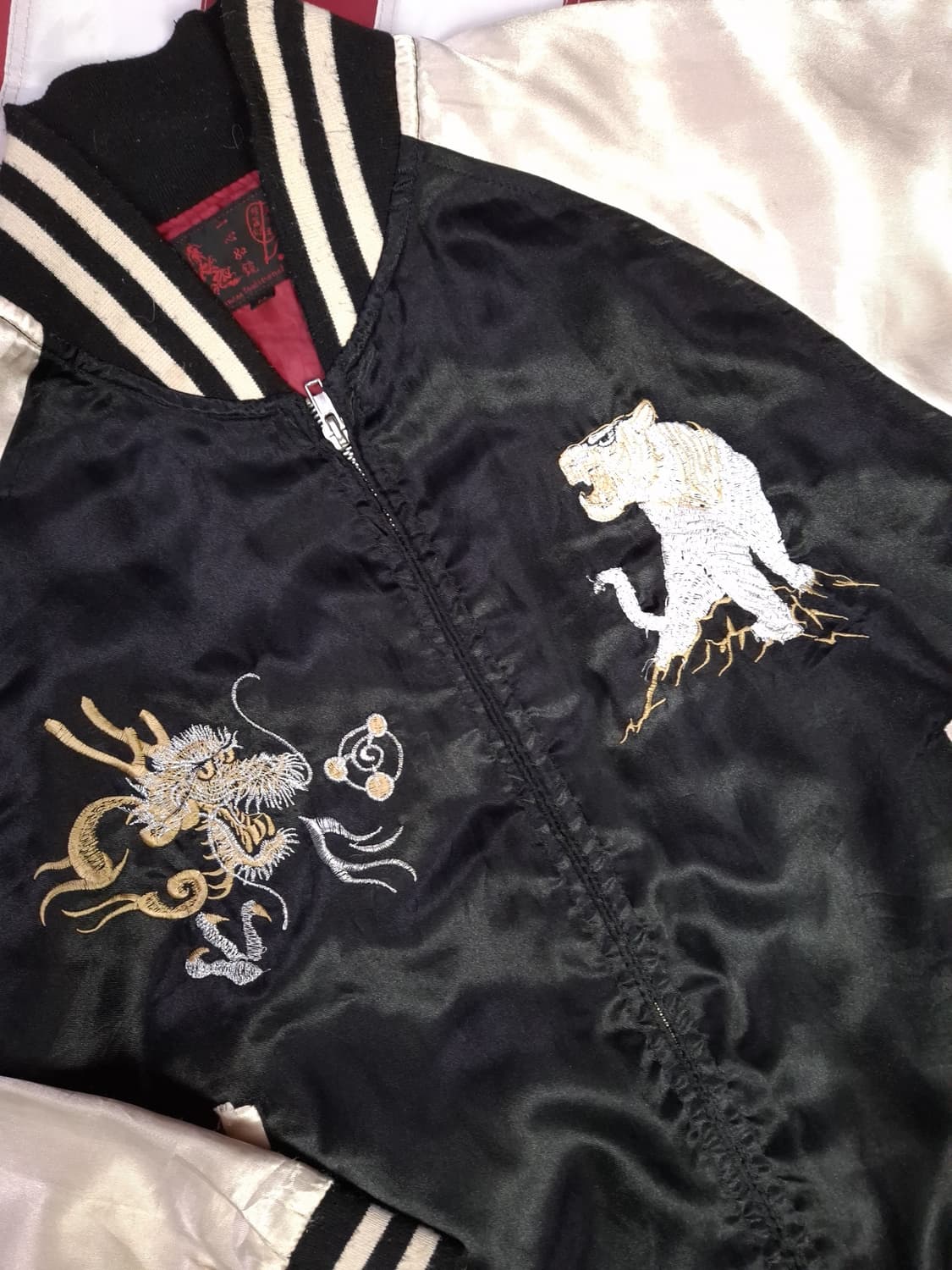 오리지날 일심여경 백호 드래곤 자수 스카잔 상품이미지8