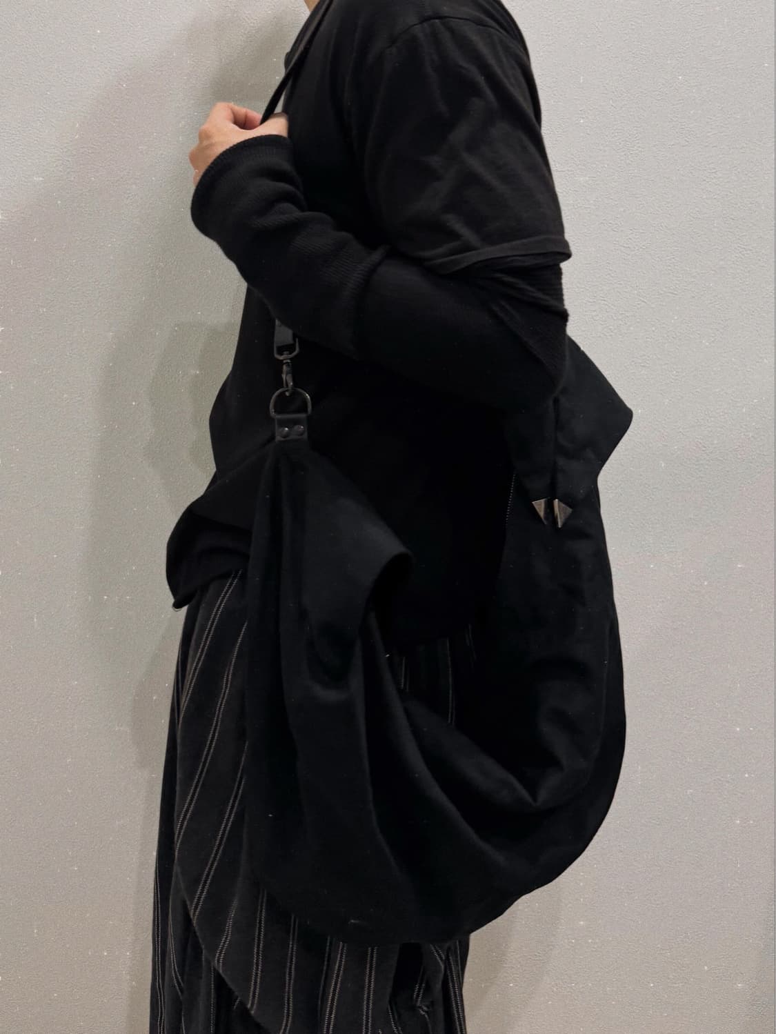 요지야마모토 코튼 드레이핑 숄더백 상품이미지9