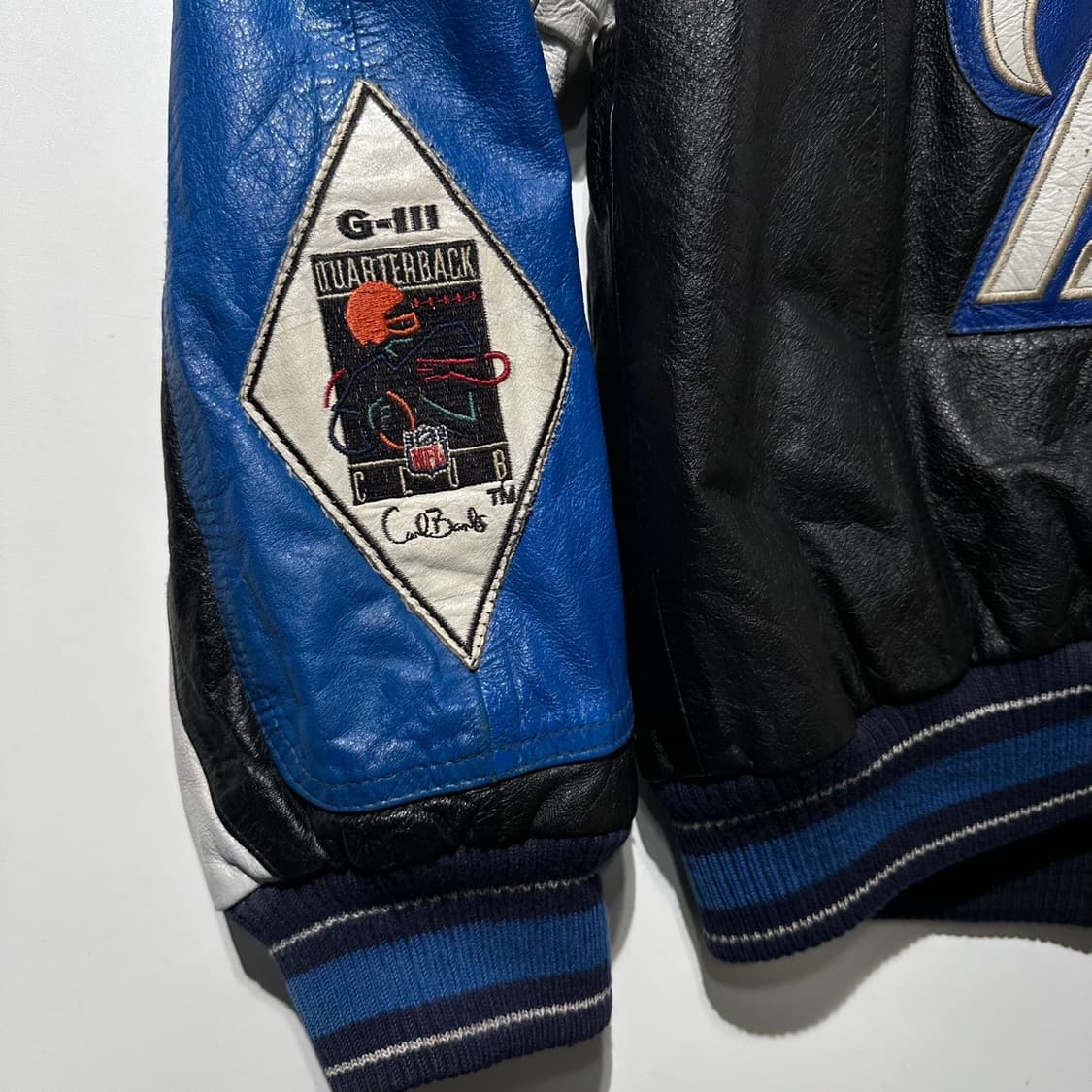 G-3 Carl Banks NFL 뉴잉글랜드 패트리어츠 레더 바시티 자켓 상품이미지6
