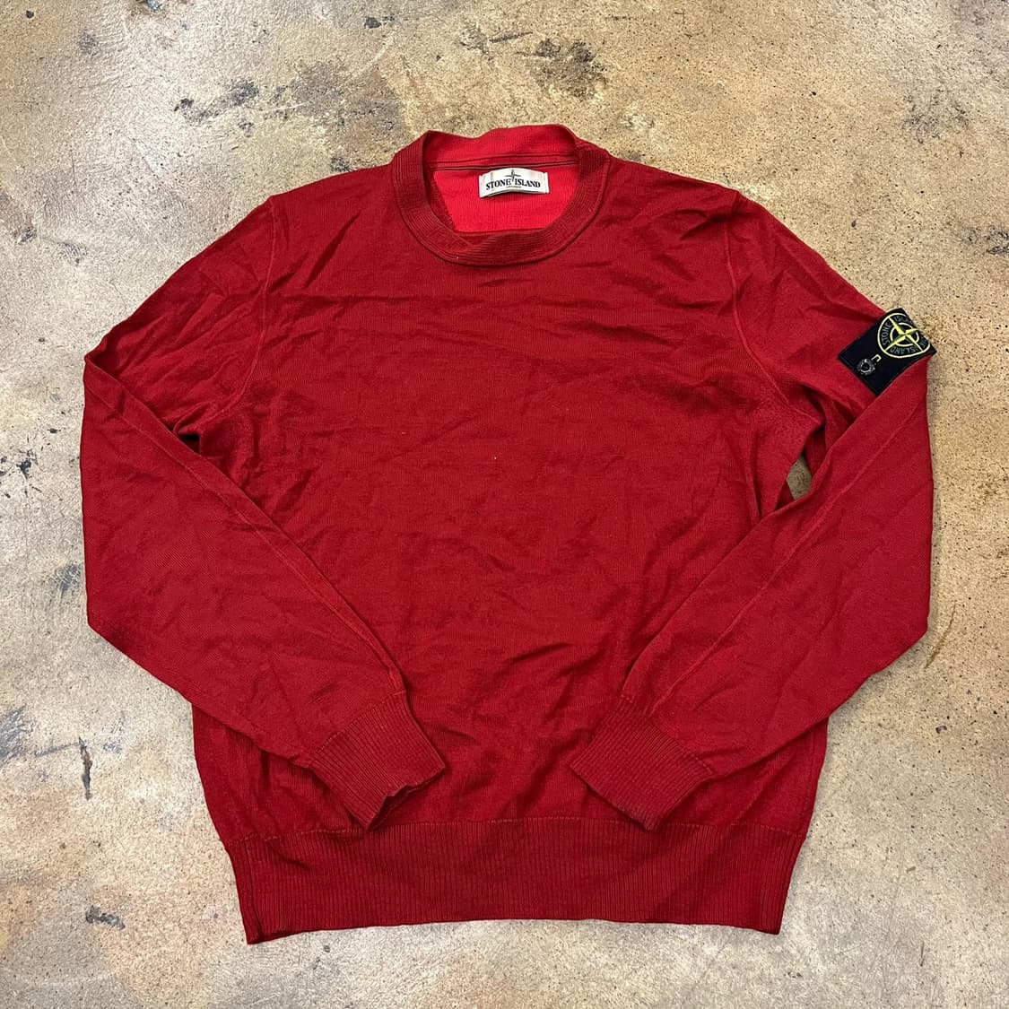 [정품/L] 스톤아일랜드 레드 니트 긴팔 b16 상품이미지2