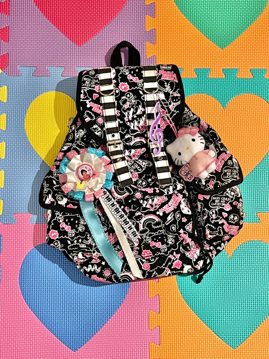 2011 산리오 핑크라떼 콜라보 백팩 🍓 상품이미지2