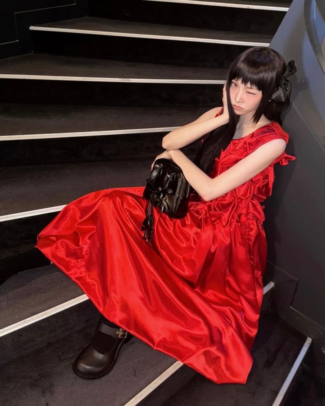 꼼데가르송 걸 25fw 멀티 참 토트백/블랙 상품이미지3