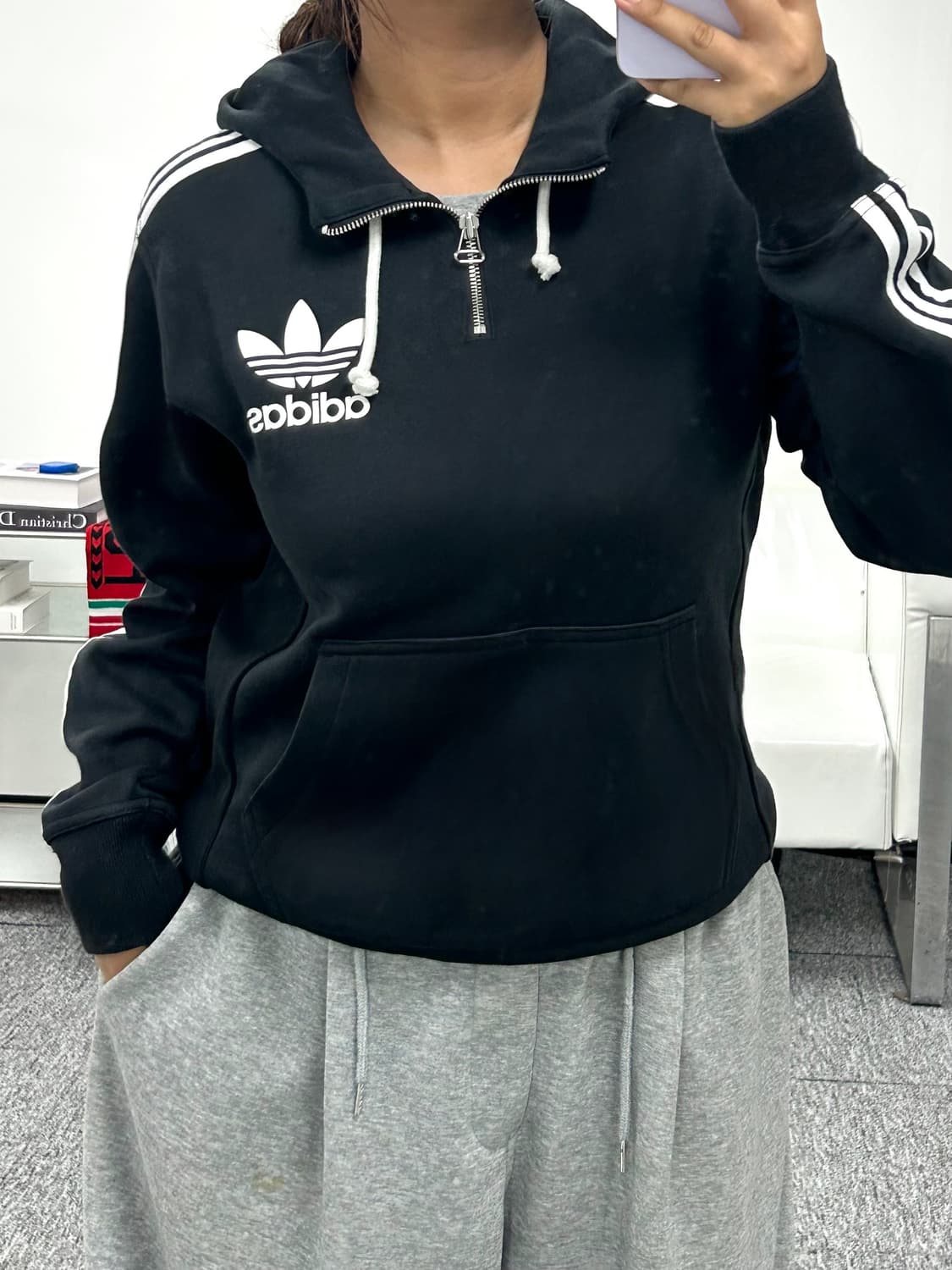 아디다스 테리 후드 반집업 90 상품이미지1
