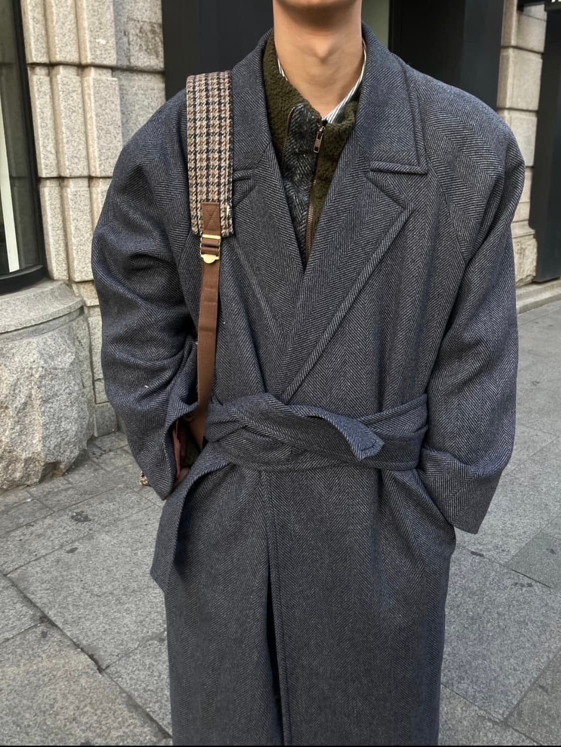 마리아노 헤링본 코트 m 상품이미지1