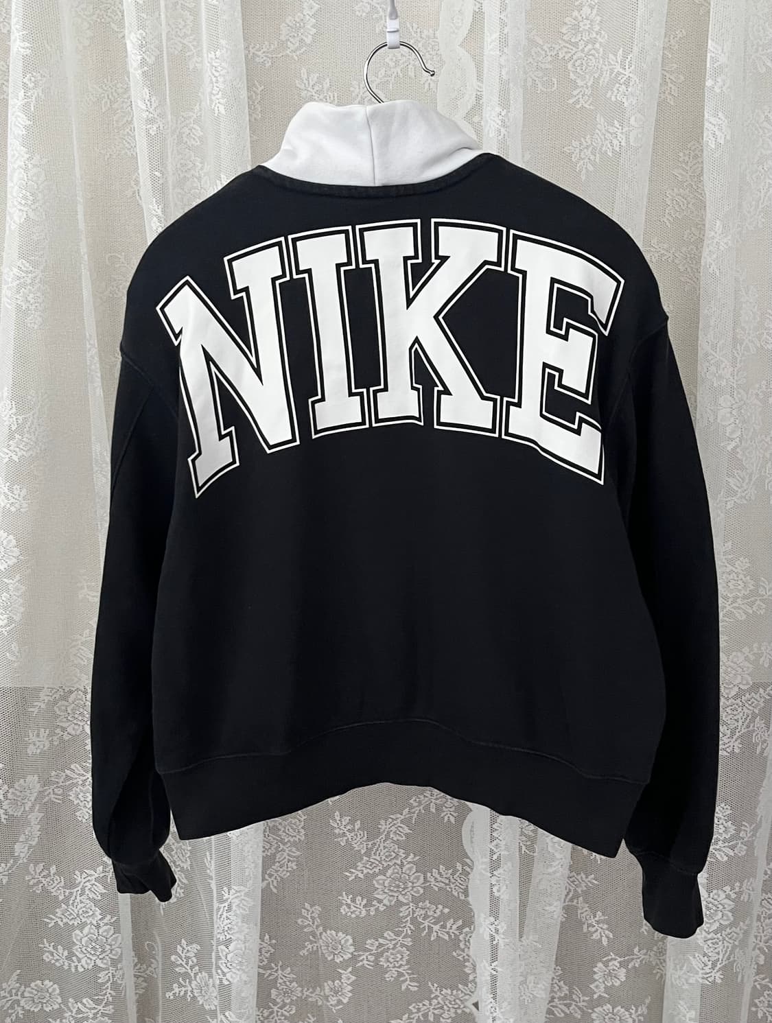 M)나이키 팀 블랙 하프집업 맨투맨 반집업 상품이미지2