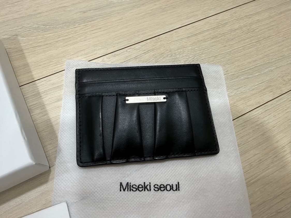 미세키서울 플리츠 카드 홀더 카드지갑 블랙 상품이미지2
