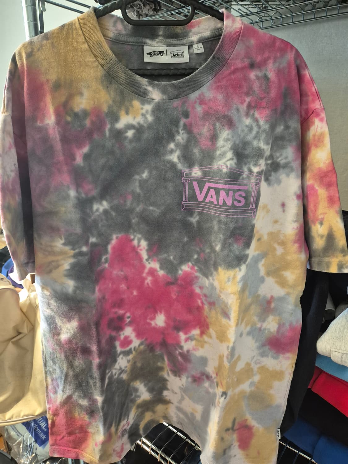 Aries x vans 콜라보 타이다이 티셔츠 상품이미지1