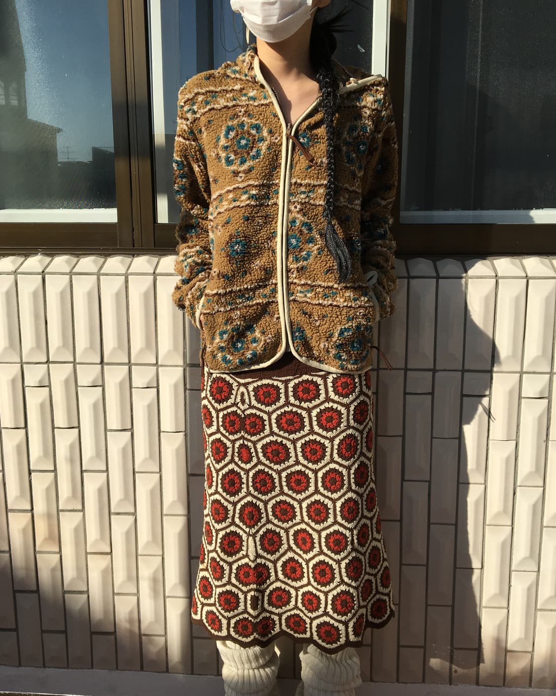 Ethnic mood fleece hood zip up 상품이미지1