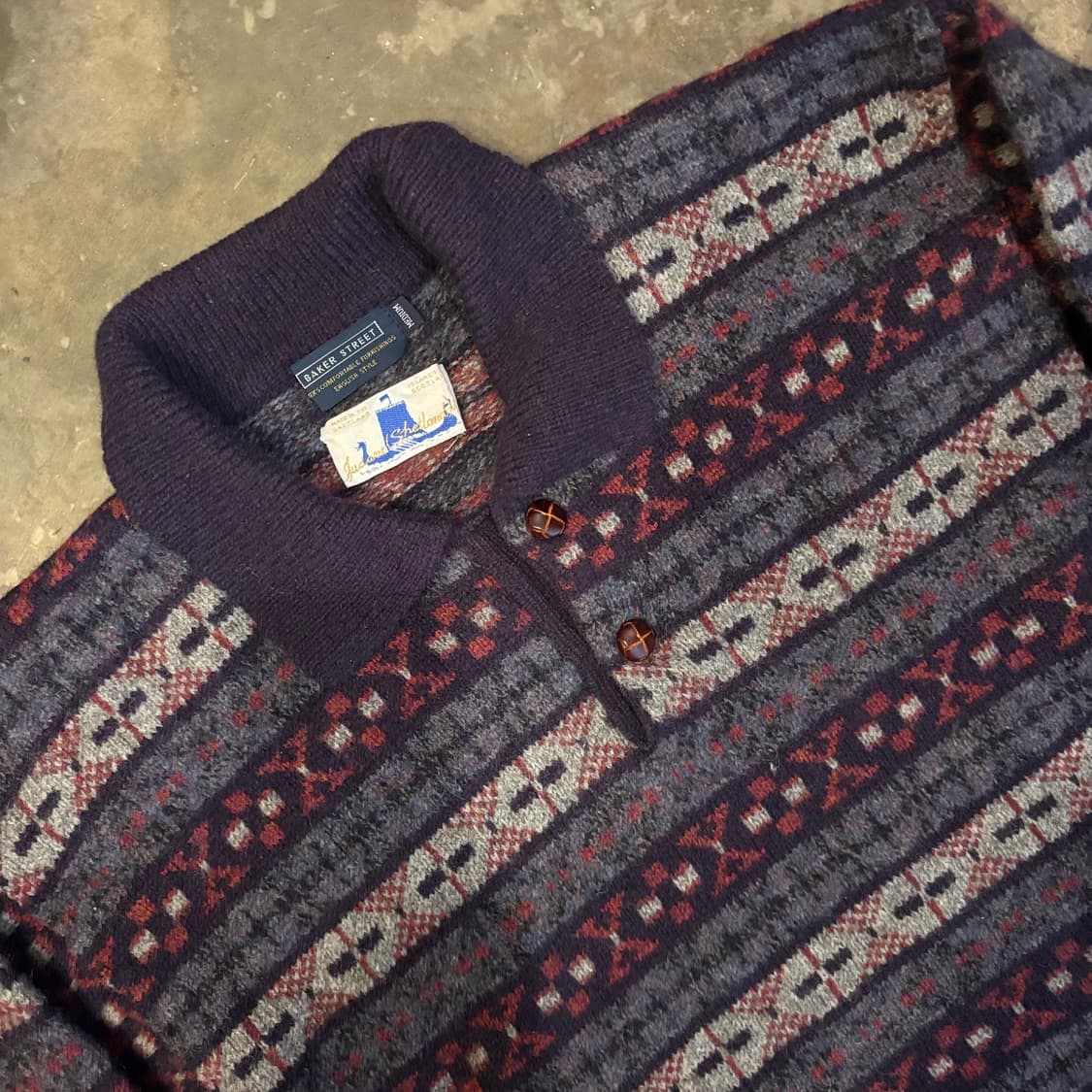 90년대 빈티지 베이커 스트리트 울 스웨터 상품이미지4