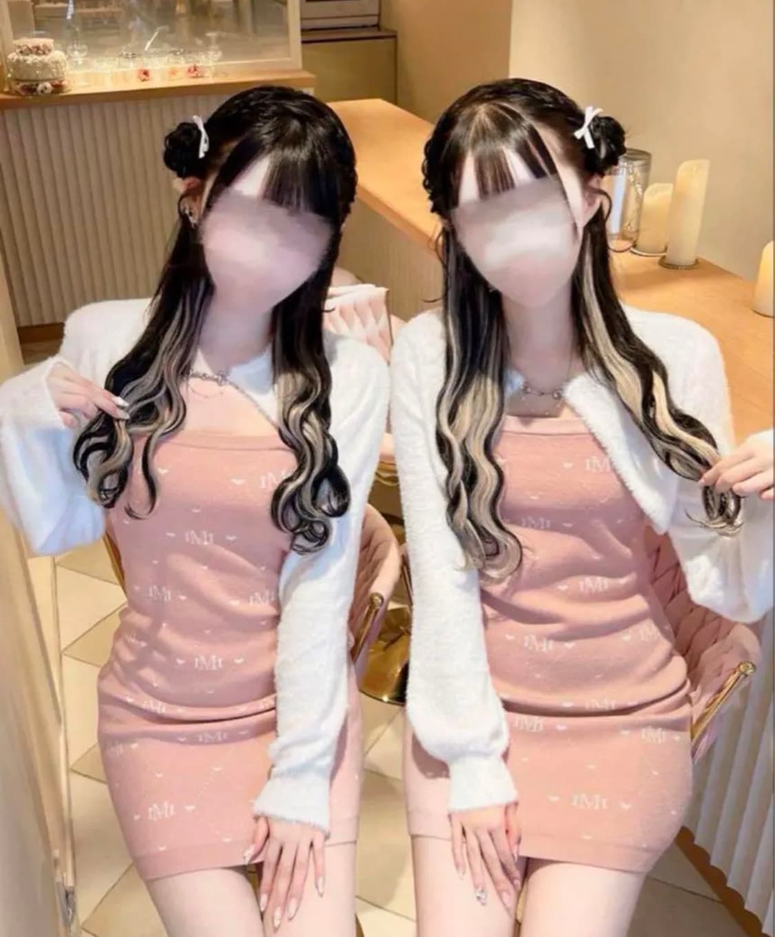 미셸마카롱 이모쨩 콜라보 모노그램 니트 원피스 스나계 핀터 대장 로걀  상품이미지1