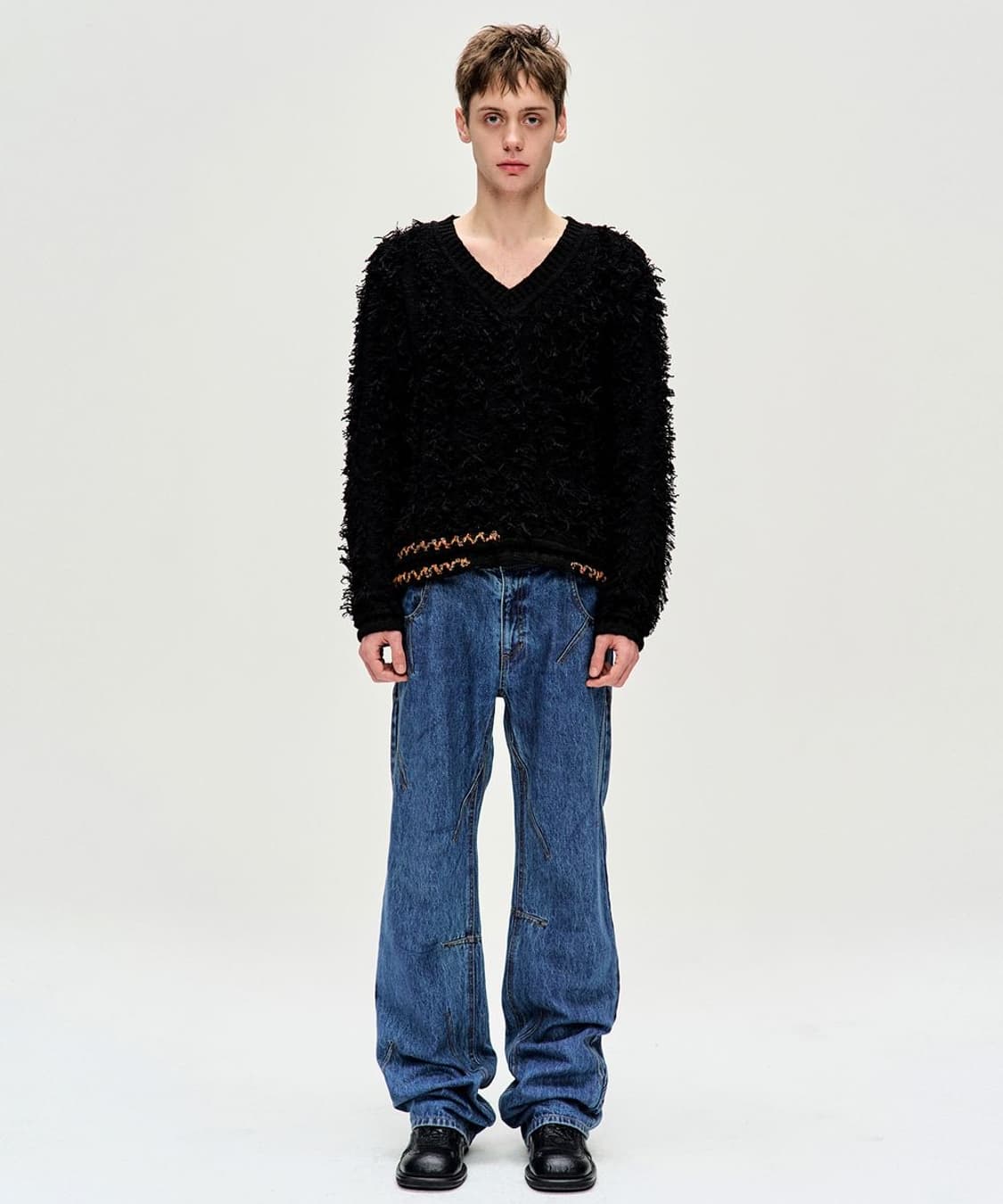 앤더슨벨 윙스 브이넥 스웨터 XL 상품이미지1