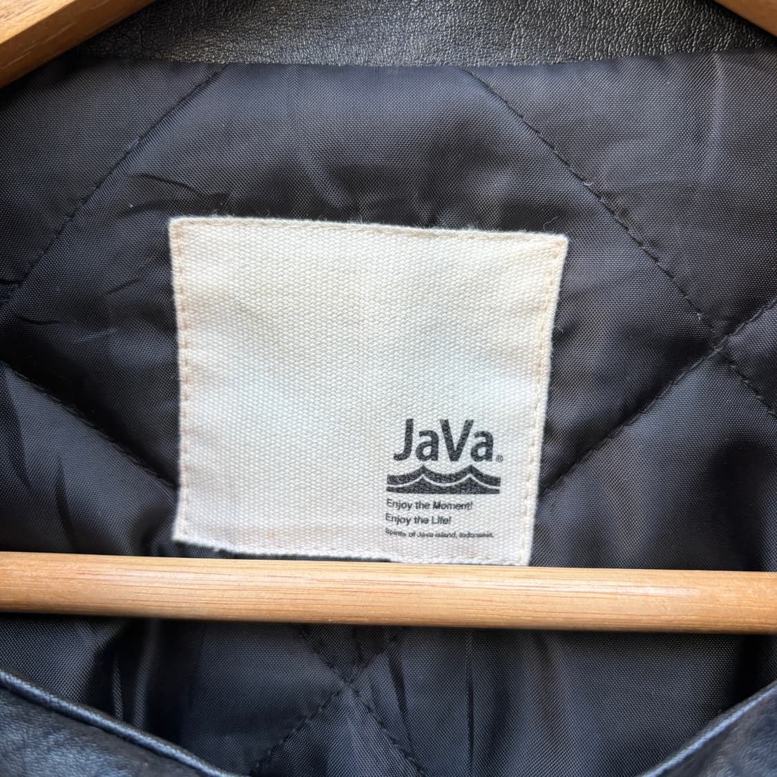 Java 빈티지 자바 페이크레더 봄버 자켓 상품이미지3