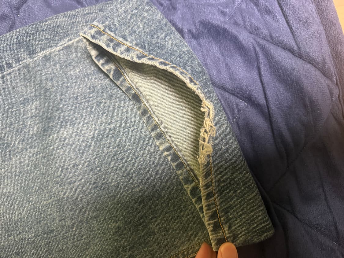 해칭룸 와이드커브진 워시드블루 1사이즈 상품이미지4