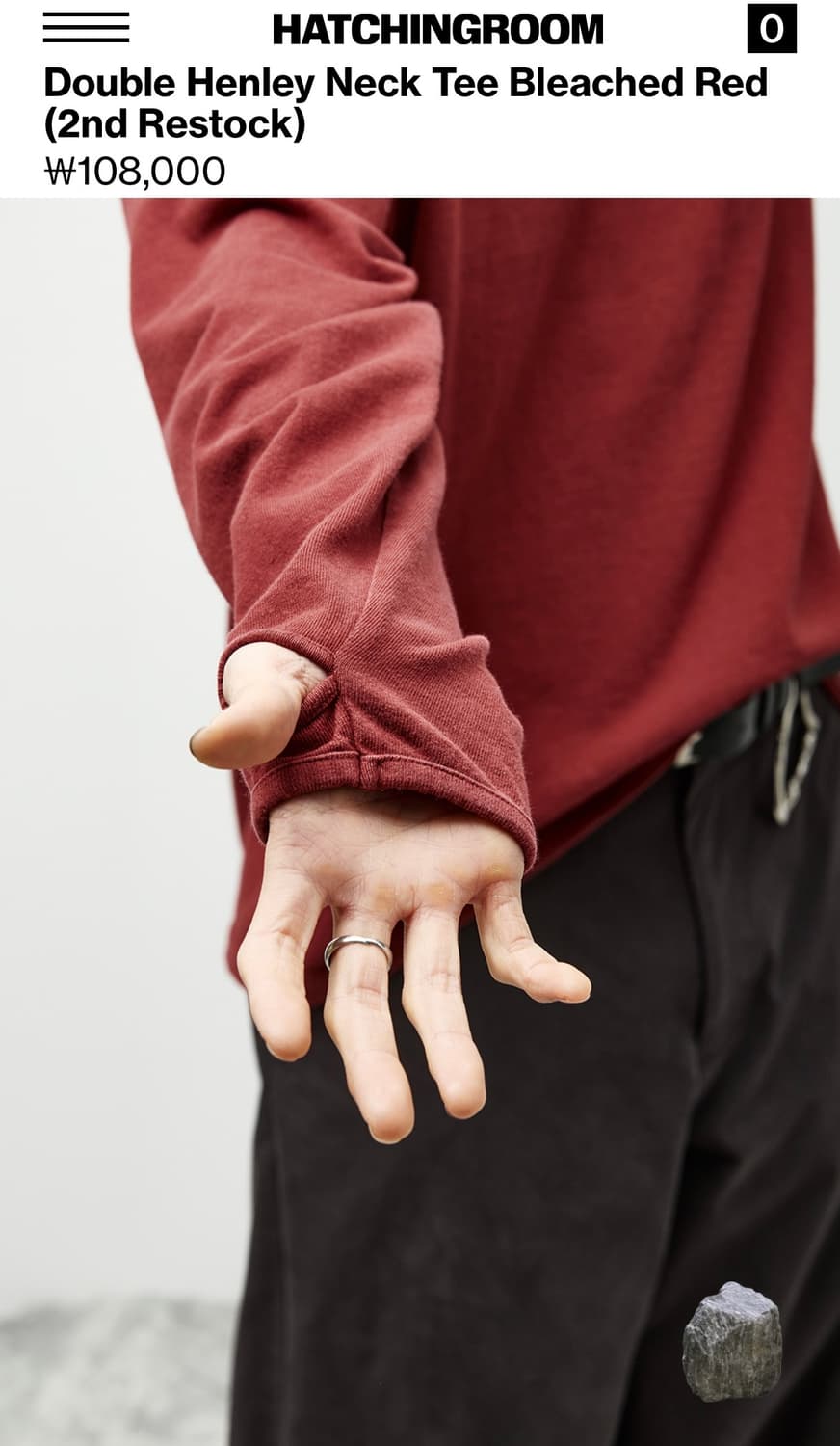 해칭룸 더블 헨리넥 티셔츠 상품이미지6