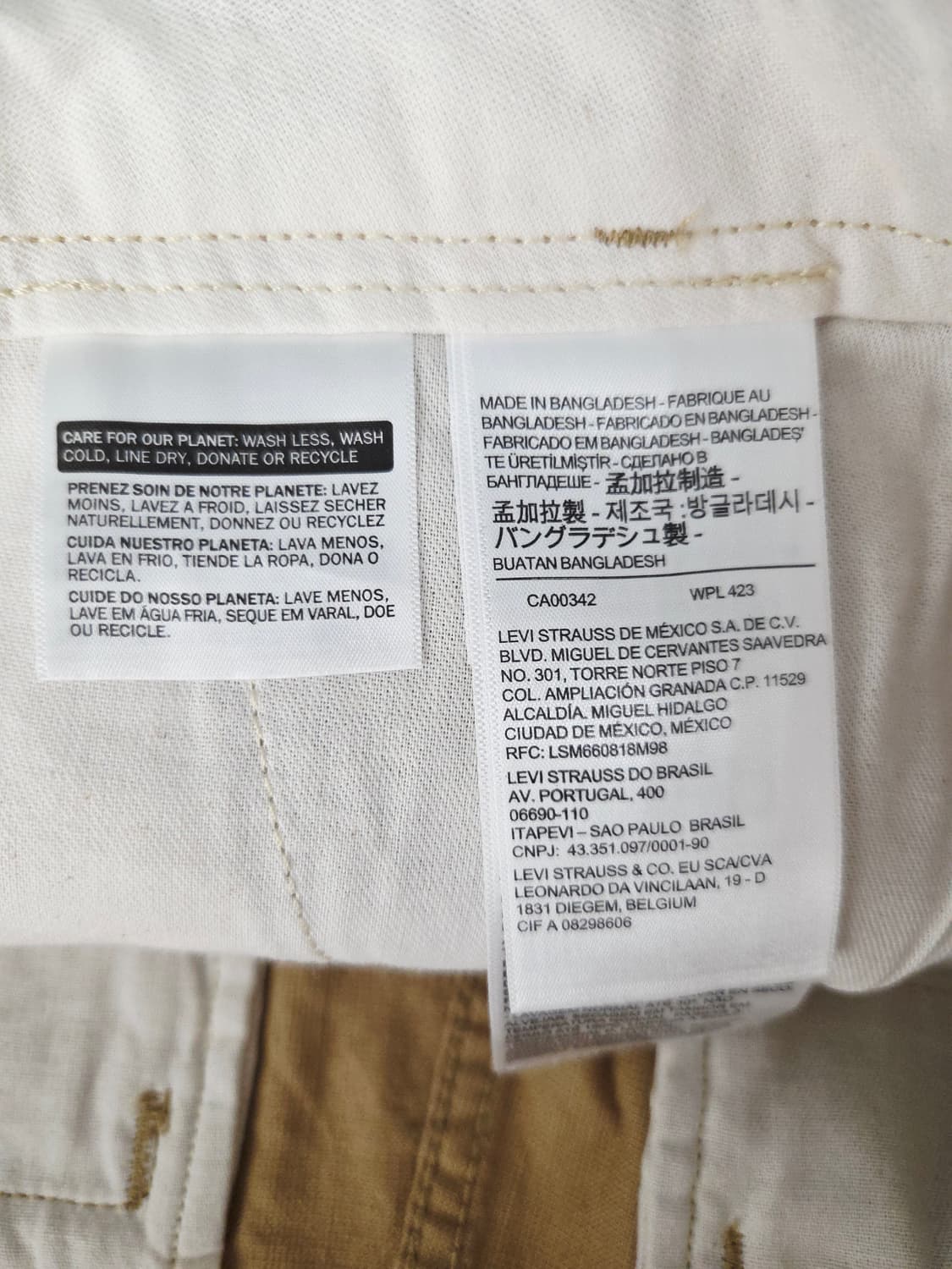 리바이스(Levi's) 502 테이퍼 치노 쇼츠 반바지 베이지 상품이미지8