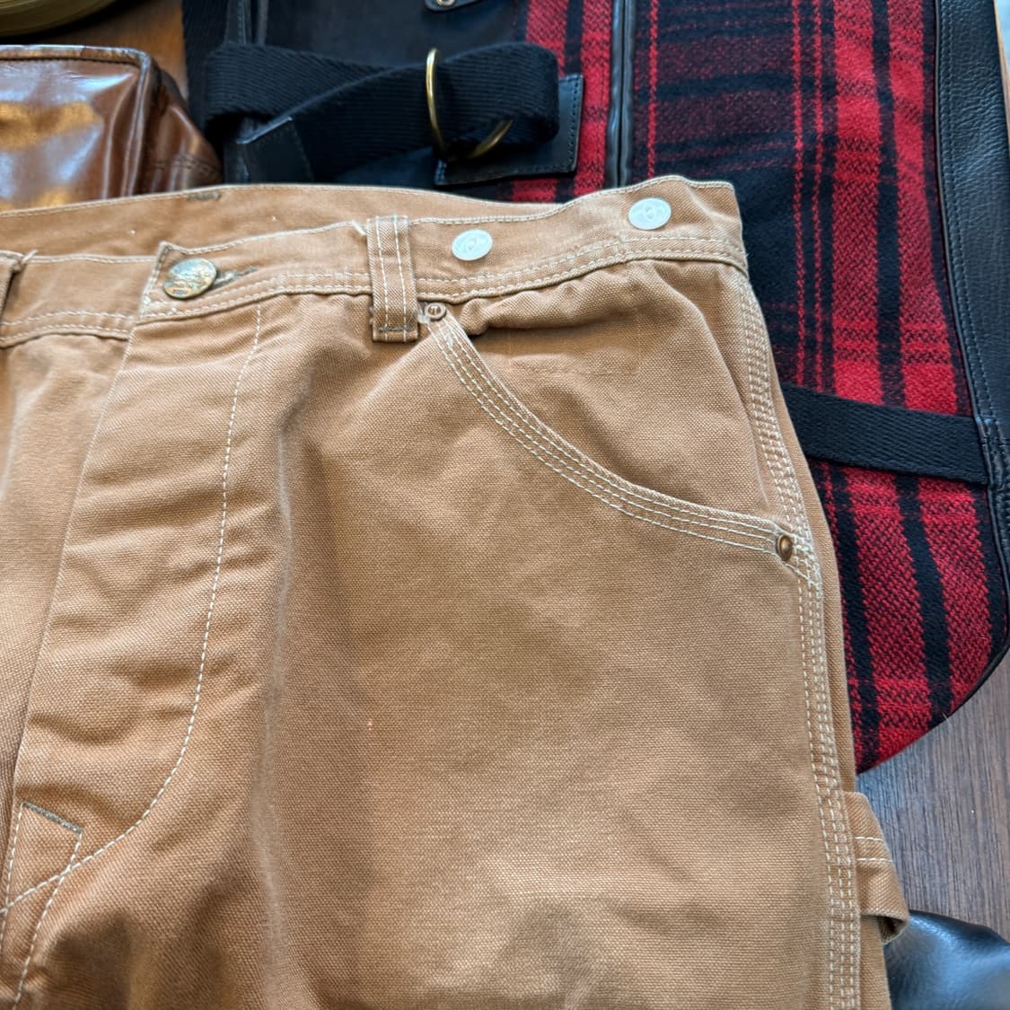 RNA 일본 브랜드 더블니 카펜터 캔버스 팬츠 33 32 상품이미지4