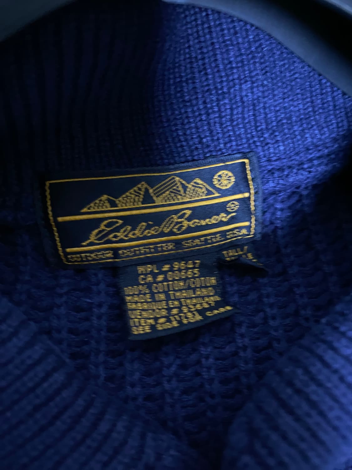 Vtg 에디바우어 헨리넥 청키 스웨터 (네이비) 상품이미지4