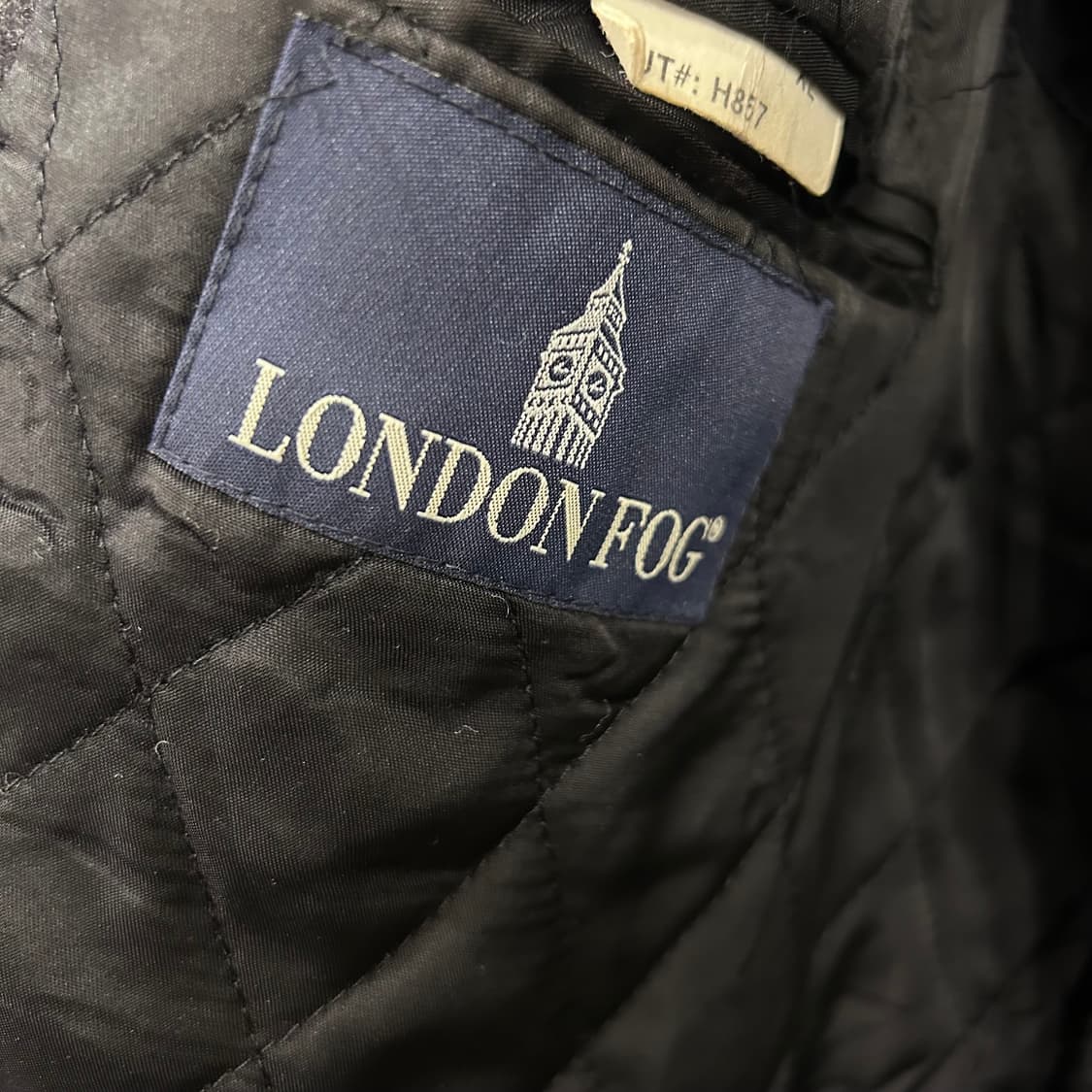 런던포그 울 헤링본 카라 집업 누빔 코트 상품이미지3