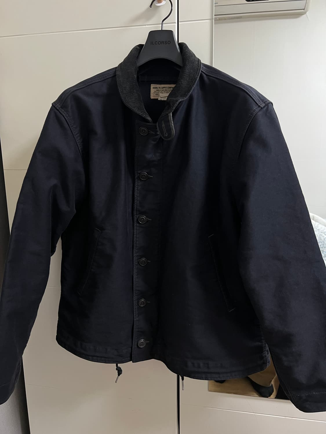 택포79) RRL 더블알엘 정글클로스 덱자켓 L 네이비 상품이미지1