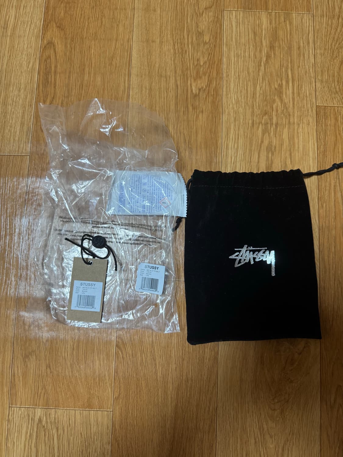 L/XL 스투시 메탈 S 팁 벨트 블랙 풀구성 상품이미지6