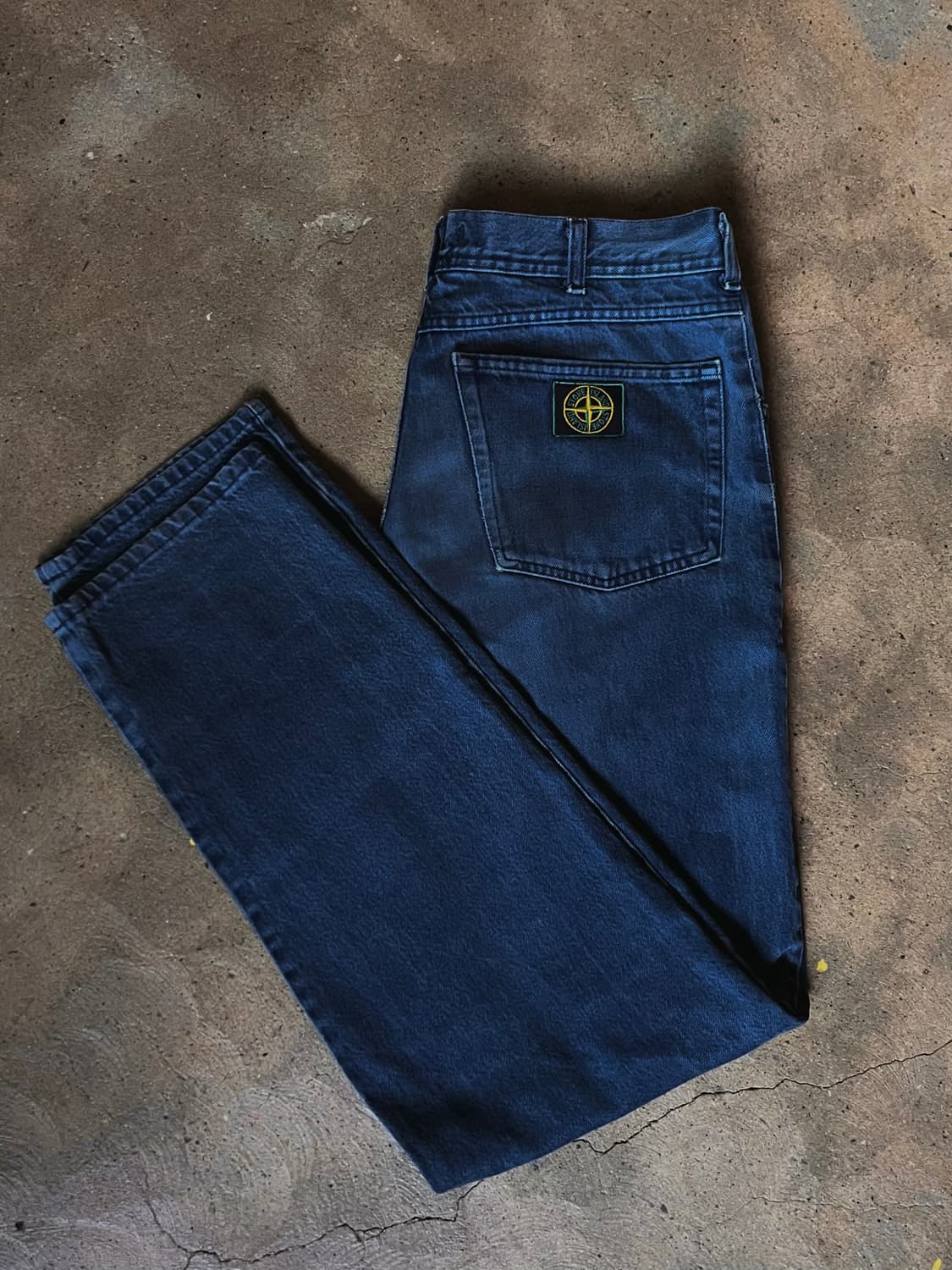 [48]90s 스톤아일랜드 아카이브 그린 엣지드 패치 데님 상품이미지4