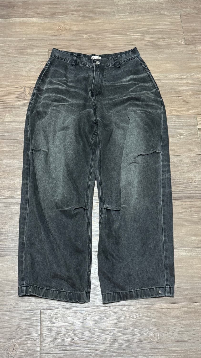 이티씨이 배기진 WASHED BAGGY JEAN (GREY)  상품이미지3
