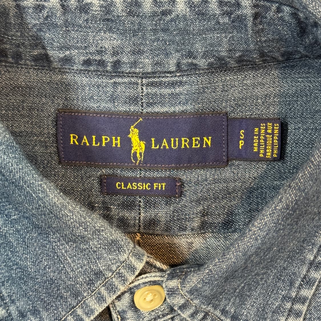 S) 폴로 랄프로렌 클래식핏 청 데님 셔츠 상품이미지6