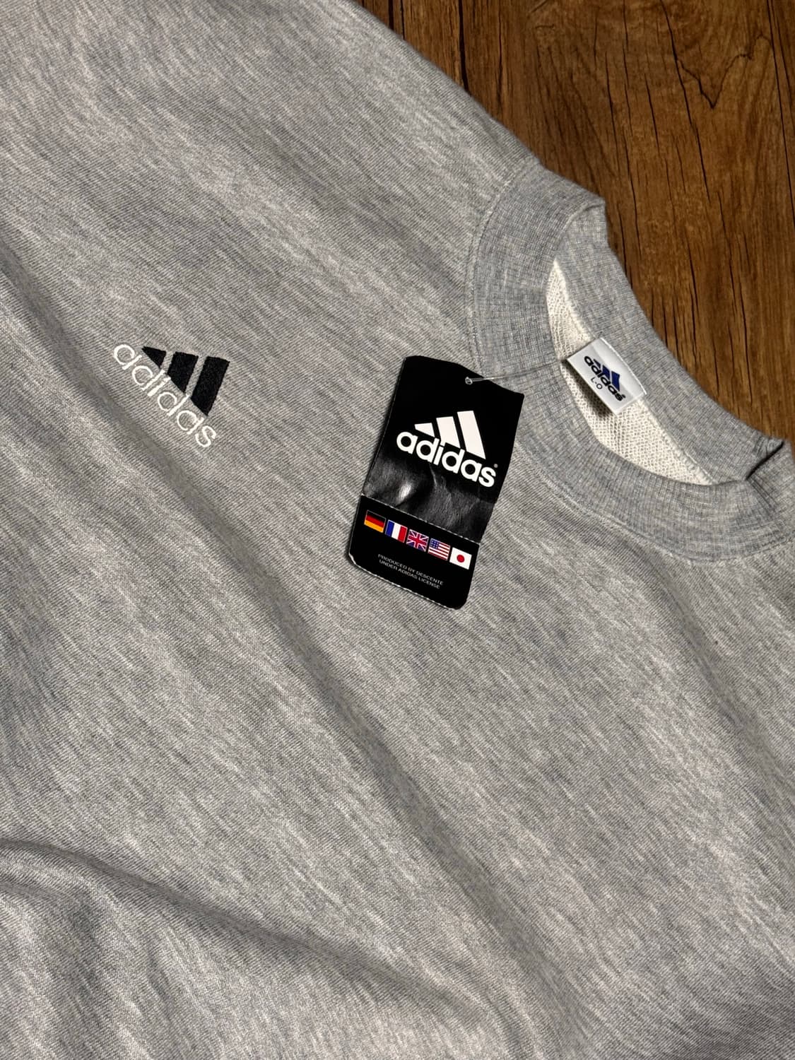 아디다스 일본 라인 데드스탁 차콜 맨투맨 상품이미지4
