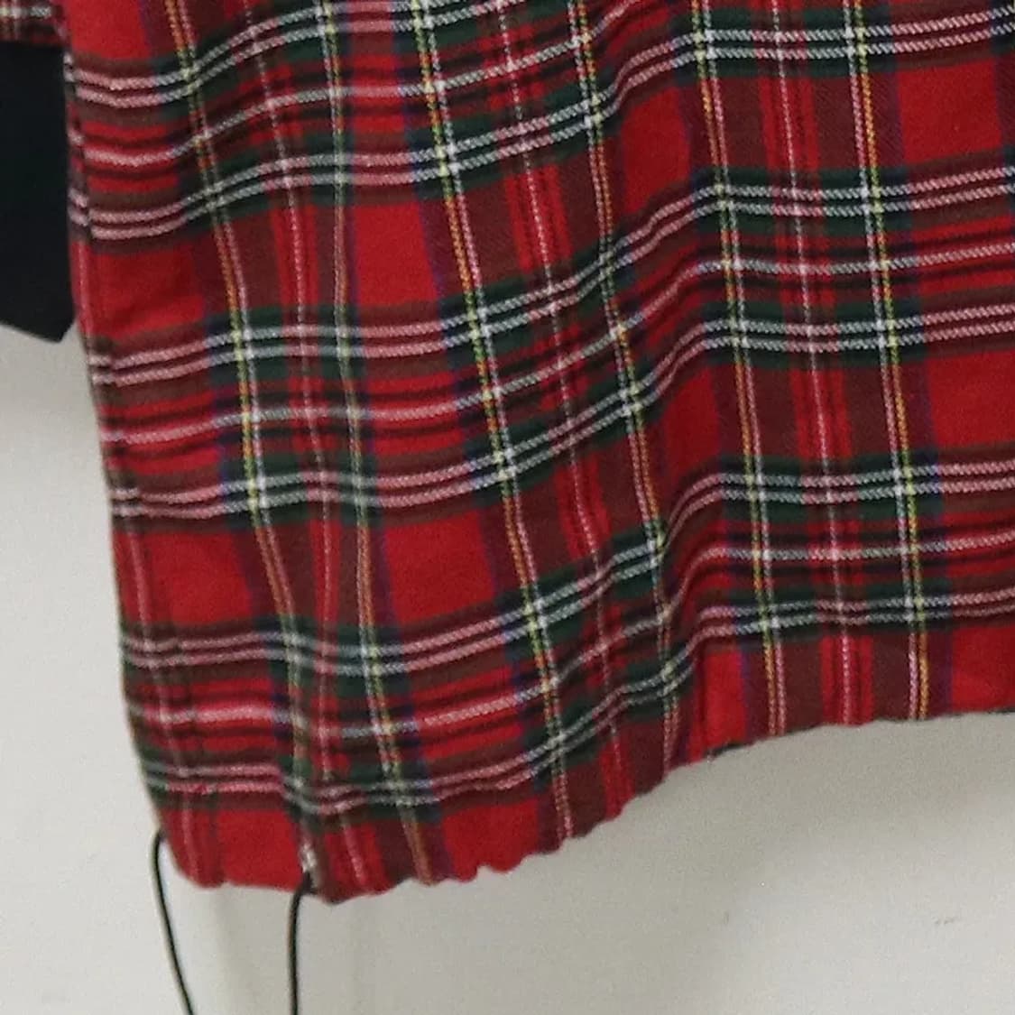 슈퍼러버즈 레드 체크 스컬 자수 롱 후드 60313 상품이미지6