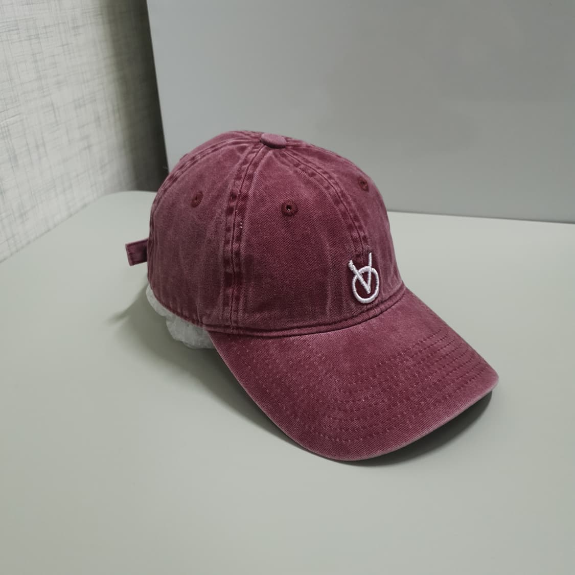 빈스모크 OV 워싱 볼캡 모자 버건디 희귀 상품이미지2